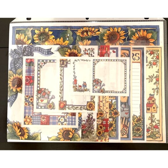 Country Sunflower Memory Pak 30 Frames Labels & Stickers 80227 - Picture 2 of 8